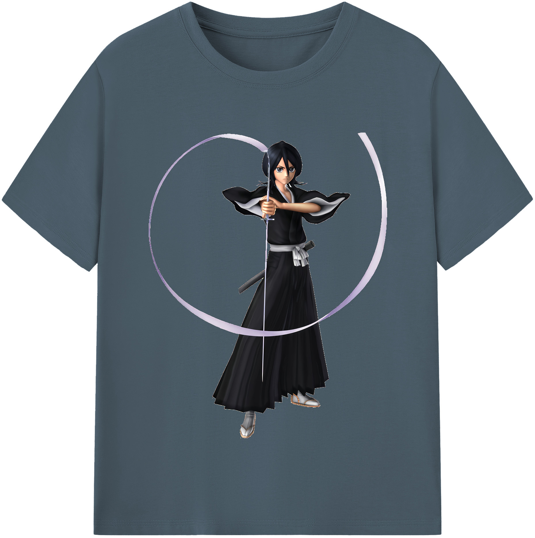 （画像用） ブリーチ 朽木ルキア BLEACH Kuchiki Rukia 綿100％半袖Tシャツ（フロントプリント）